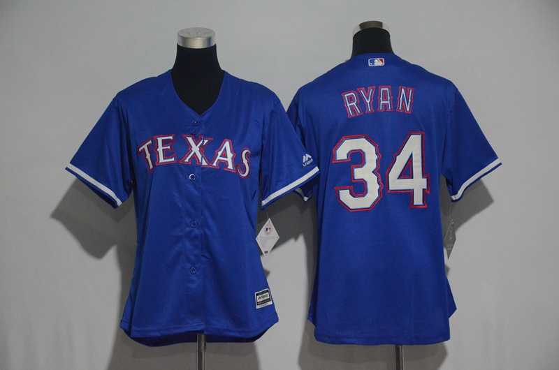 Women Texas Rangers #34 Nolan Ryan Blue New Cool Base Stitched Jersey,We sell and wholesale Women Texas Rangers #34 Nolan Ryan Blue New Cool Base Stitched Jersey on line form chian!